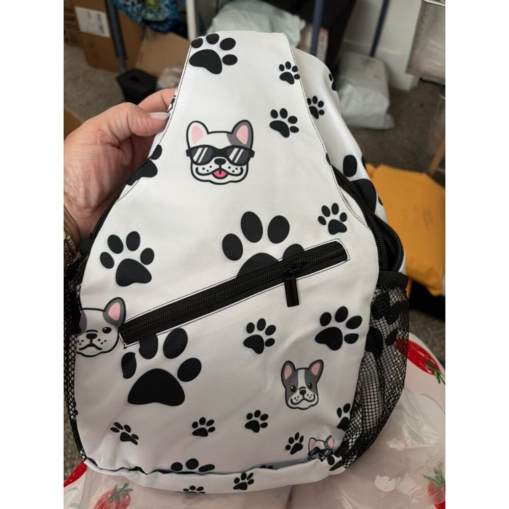 NEW one shoulder sling backpack frenchie - Picture 3 of 3